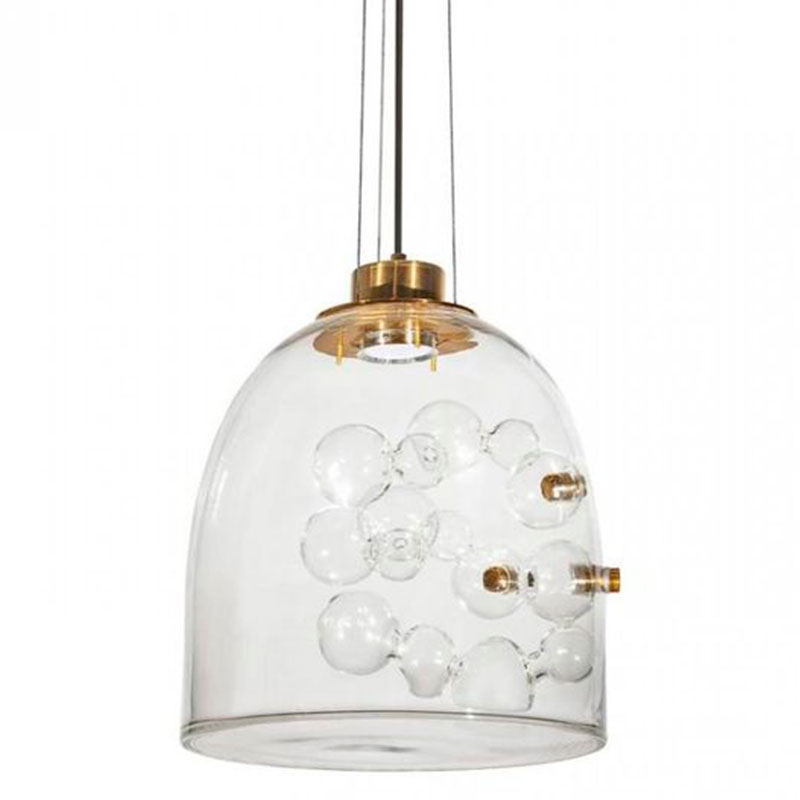 Подвесной светильник Lamps Inside Bubbles side bell Золотой Прозрачный в Новосибирске | Loft Concept 