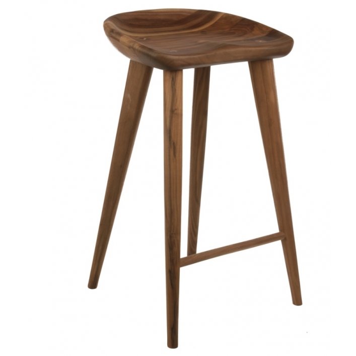 Барный стул Craig Bassam Tractor Counter Stool Белый дуб Орех в Новосибирске | Loft Concept 