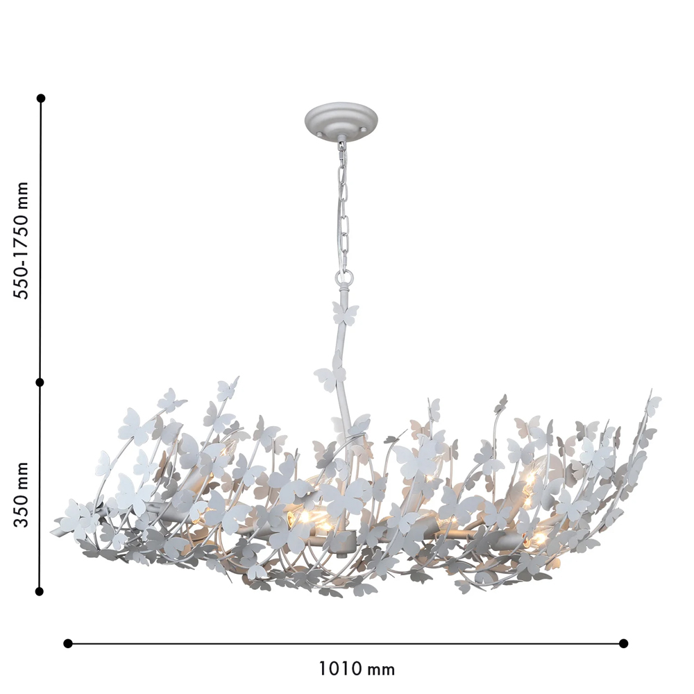 Люстра с абажуром оформленным в виде стаи бабочек Eternal Butterflies в Новосибирске