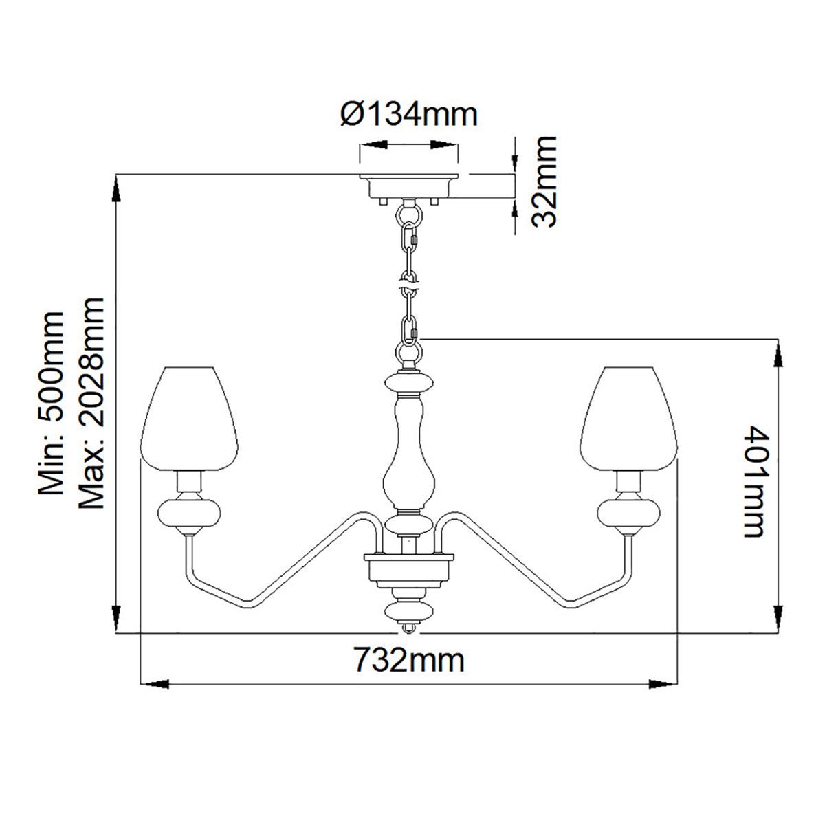  Люстра с 5-ю стеклянными плафонами в форме бокалов и угловыми кронштейнами Elstead Lighting в Новосибирске