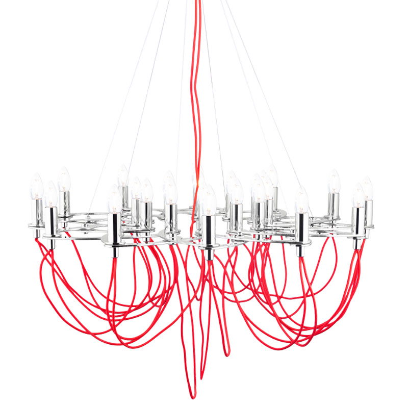 Люстра Lorkcan Красный Серебряный в Новосибирске | Loft Concept 