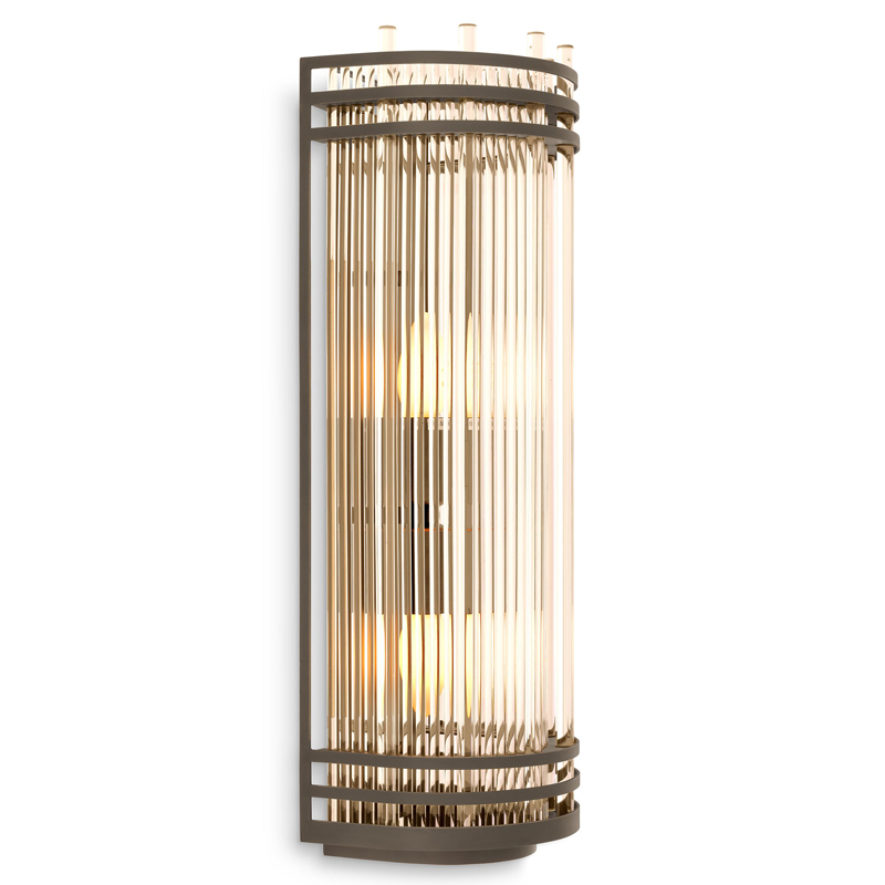 Бра Eichholtz Wall Lamp Gulf L Bronze Бронза Прозрачный в Новосибирске | Loft Concept 