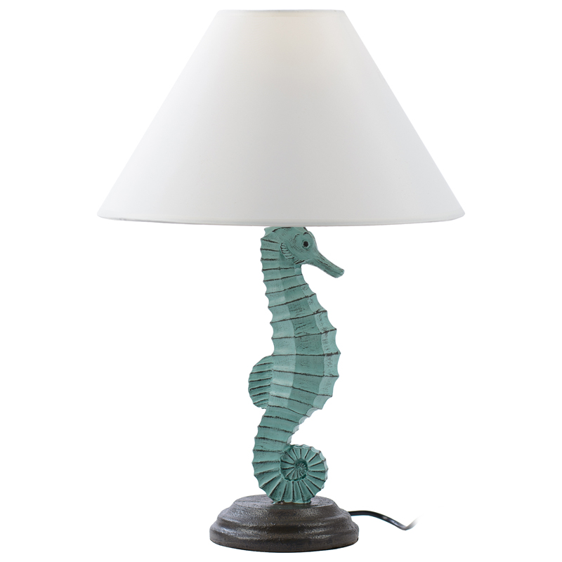 Настольная лампа Sea Horse Table Lamp Голубой пастельный Белый в Новосибирске | Loft Concept 