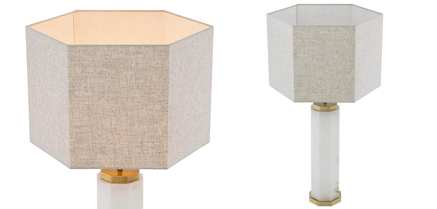 Настольная лампа Eichholtz Table Lamp Newman Alabaster - фото