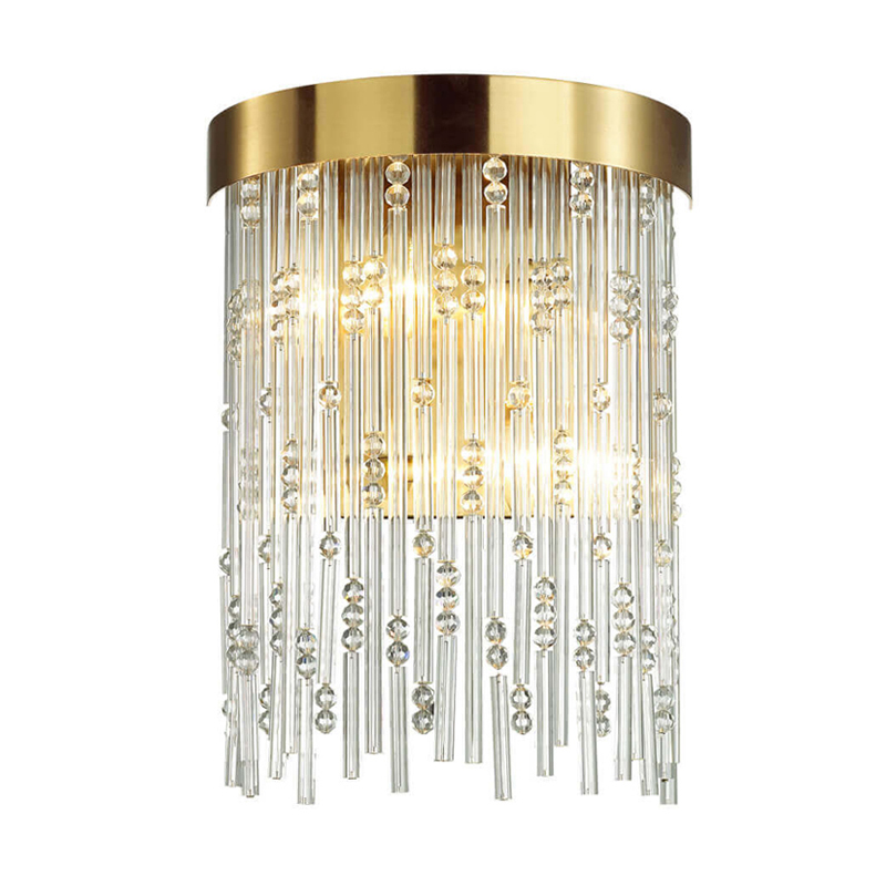 Бра Hailstorm Rain Kerri Wall lamp gold Прозрачный (Transparent) Золотой в Новосибирске | Loft Concept 