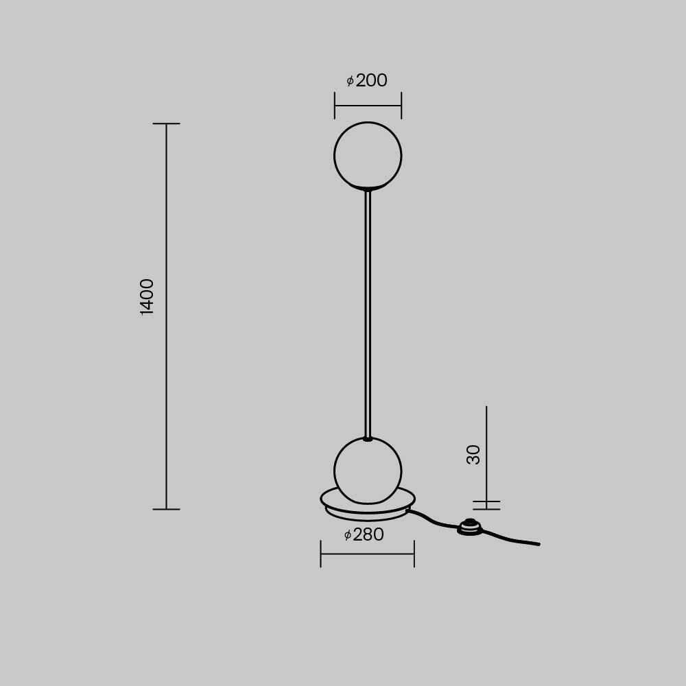 Напольный торшер светодионый Twins 3000К 20Вт в Новосибирске