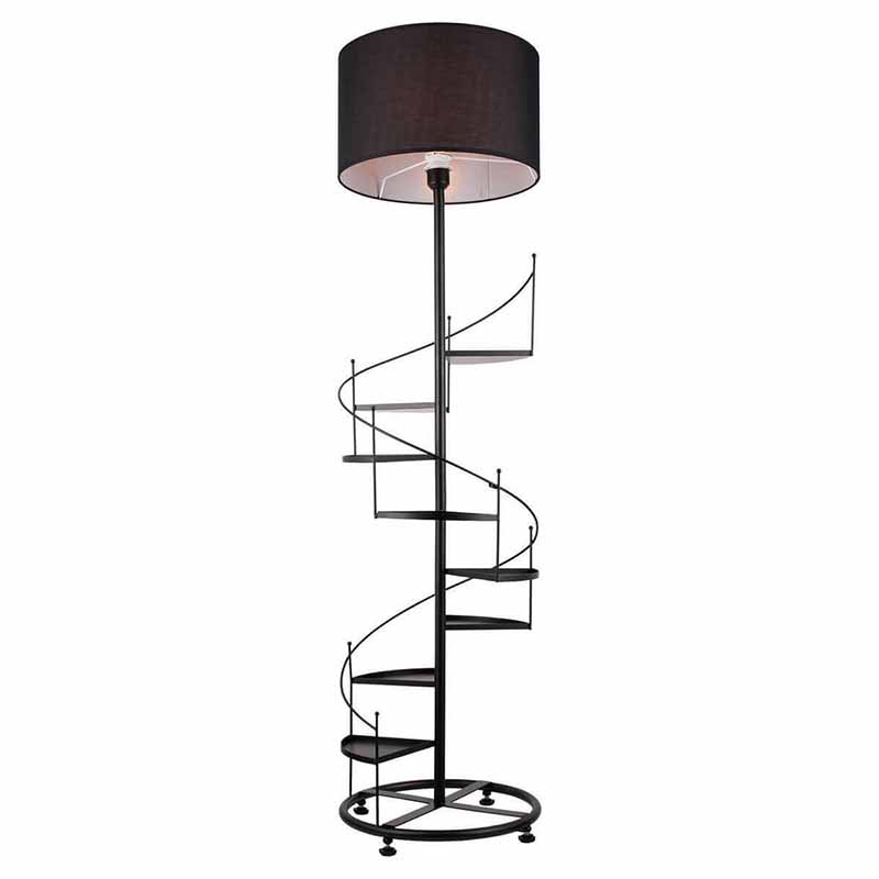 Торшер Spiral Staircase Floor Lamp Black Черный в Новосибирске | Loft Concept 