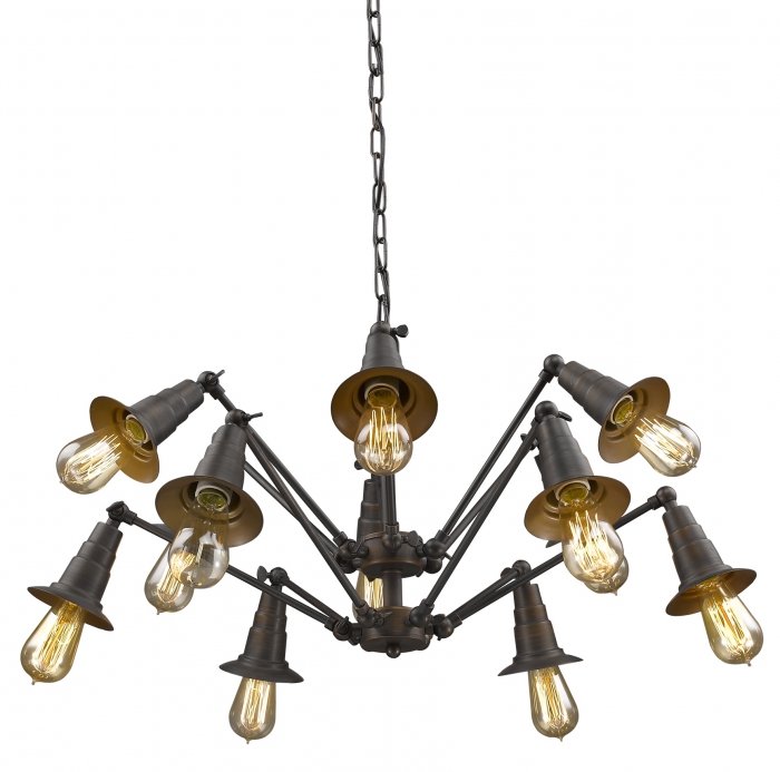 Люстра Loft Spider Chandelier 12 Коричневый винтаж в Новосибирске | Loft Concept 