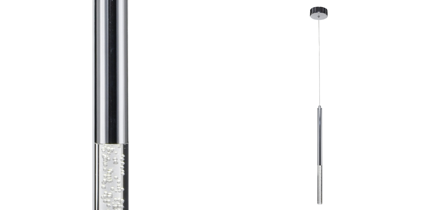 Подвесной светильник Trumpet tube boiling silver - фото