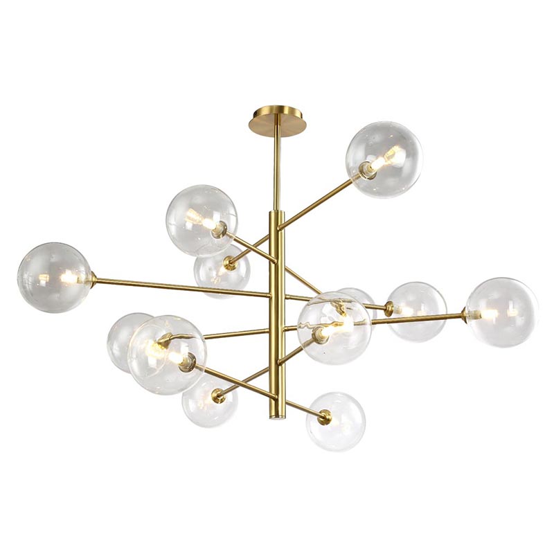 Люстра Gallotti & Radice Chandelier Gold 12 Глянцевое золото в Новосибирске | Loft Concept 