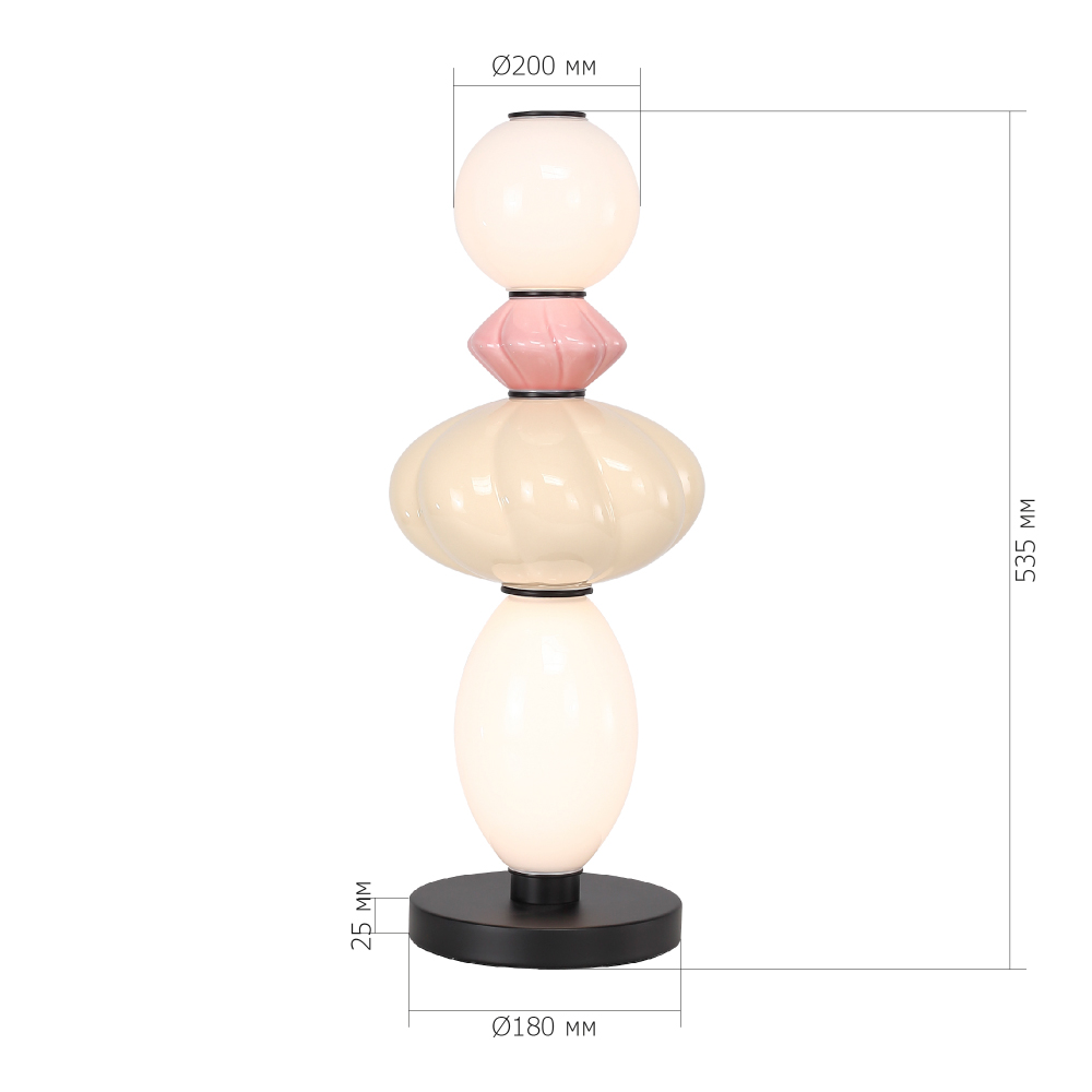 Настольная лампа с фигурными керамическими элементами Fragrant Light в Новосибирске