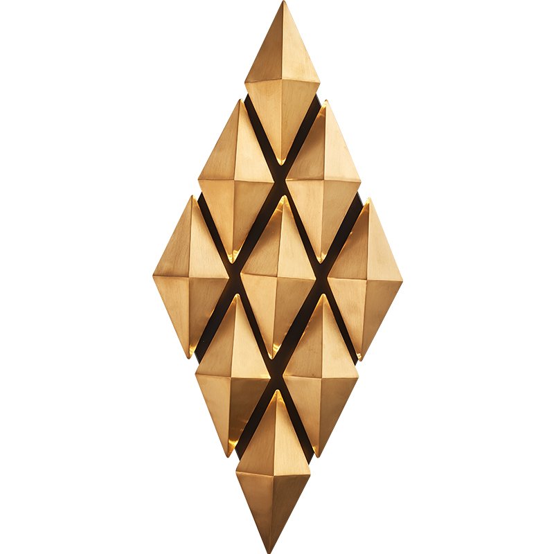 Бра Honeycomb Gold lozenges Wall Lamp Золотой в Новосибирске | Loft Concept 