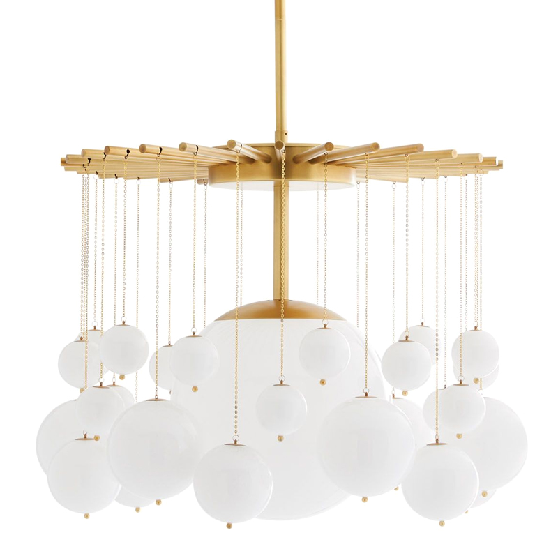 Люстра Arteriors MIRA CHANDELIER Золотой Белый в Новосибирске | Loft Concept 