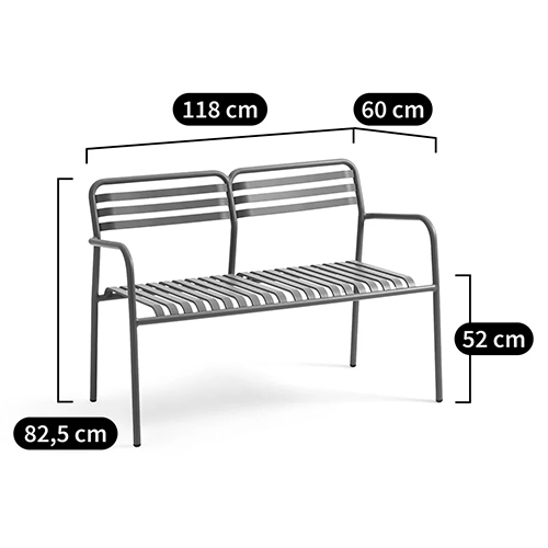 Скамья из алюминия Mack Metal Bench Green в Новосибирске