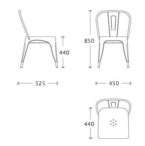 Кухонный стул Tolix Chair в Новосибирске