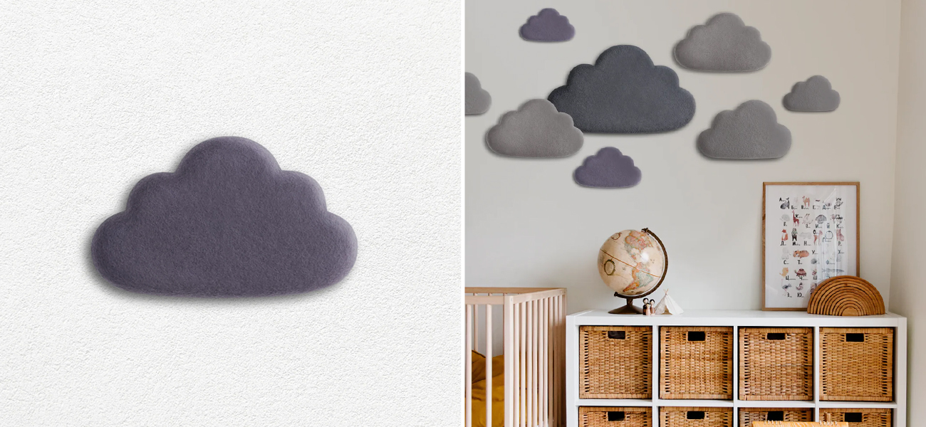 Акустические панели на стену KATSU Набор "Облака" - фото №1