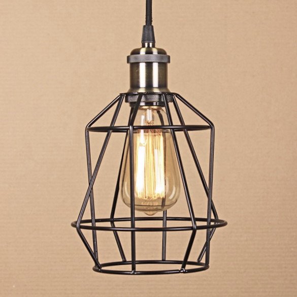 Подвесной светильник Wire Cage Pendant Pripl Black Черный в Новосибирске | Loft Concept 