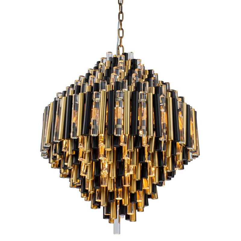 Люстра Black Brass Symphony Chandelier Черный Латунь Прозрачный (Transparent) в Новосибирске | Loft Concept 