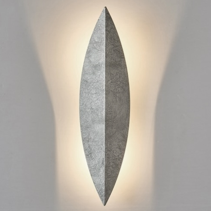 Art Deco Leaf Wall Lamp Silver Серебряный в Новосибирске | Loft Concept 