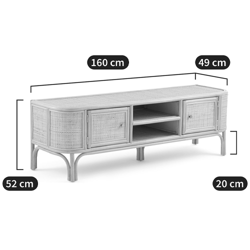 ТВ-тумба из плетеного ротанга Simone Rattan TV Stand в Новосибирске