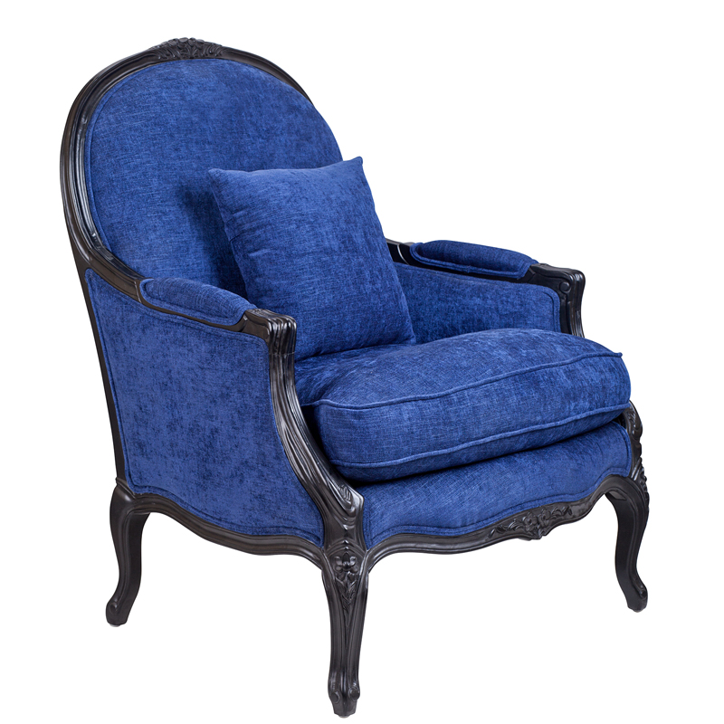 Кресло Bernard Armchair blue Синий в Новосибирске | Loft Concept 