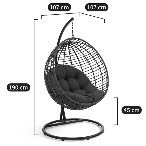 Подвесное уличное кресло Wallaker Hanging Chair в Новосибирске