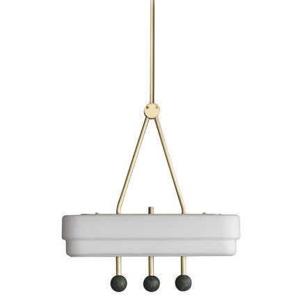 BERT FRANK SPATE PENDANT Bert Frank Латунь Белый в Новосибирске | Loft Concept 