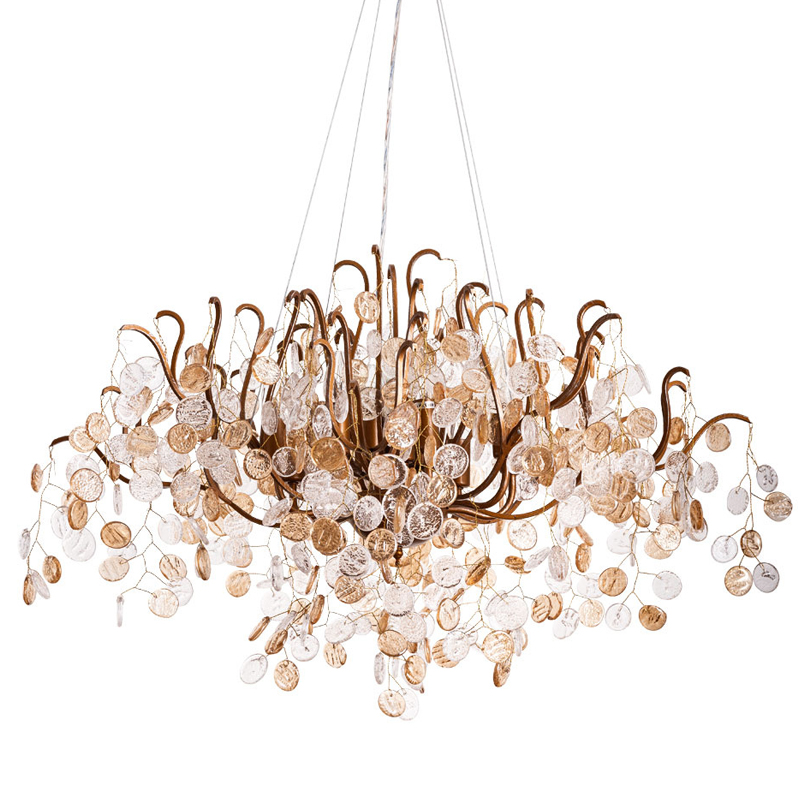 Люстра FAIRYTREE Chandelier Amber Pendants 100 Бронза Прозрачное Стекло в Новосибирске | Loft Concept 