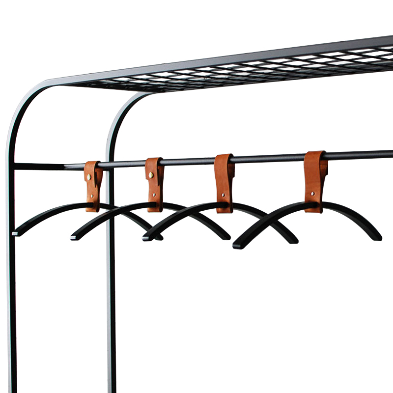 Плечики для одежды Amos Black Clothes Hanger Черный Коричневый в Новосибирске | Loft Concept 