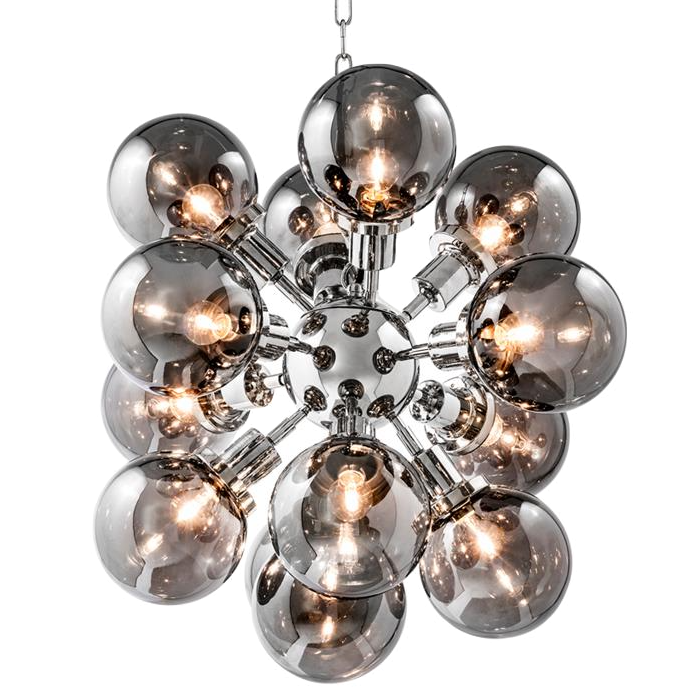 Люстра Chandelier Ludlow Nickel Никель Дымчатый (Smoke) в Новосибирске | Loft Concept 