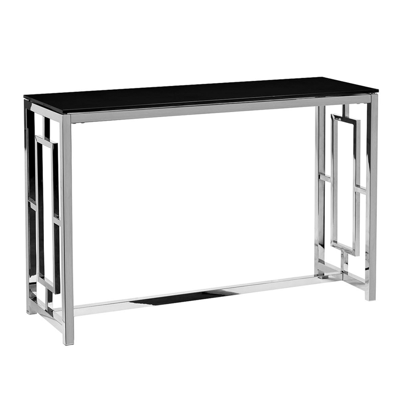 Консоль Console Black Glass Черный Хром в Новосибирске | Loft Concept 