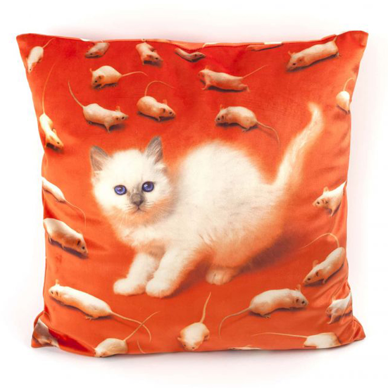 Подушка Seletti Cushion Kitten Мульти в Новосибирске | Loft Concept 