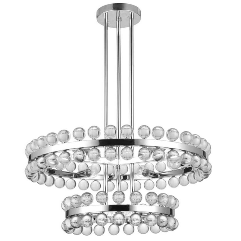 Sacramento Transparent Balls Two Circle Chandelier  Хром Прозрачный в Новосибирске | Loft Concept 