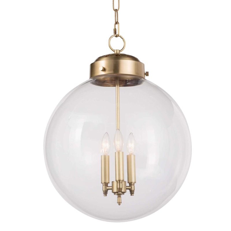 Подвесной светильник Conor Globe Hanging lamp Gold Золотой Прозрачный (Transparent) в Новосибирске | Loft Concept 