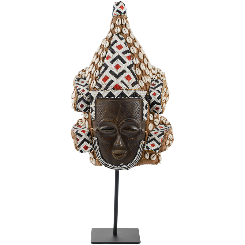 Маска African Mask with Sophisticated headgear Коричневый Мульти Черный в Новосибирске | Loft Concept 