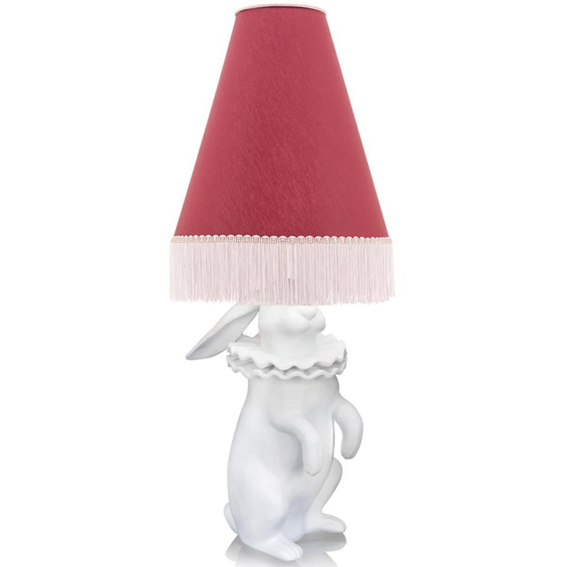 Настольная лампа Lamptable Rabbit Antique Pink Бургундский красный Розовый Белый в Новосибирске | Loft Concept 