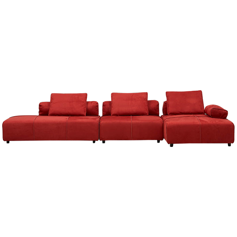 Угловой диван Quinn Red Sofa Красный в Новосибирске | Loft Concept 