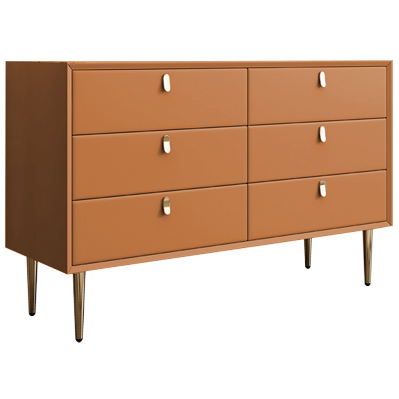 Комод Olson Leather Chest of Drawers 120 Оранжевый Синий Бежевый Серый Светло-серый Розовый Белый в Новосибирске | Loft Concept 