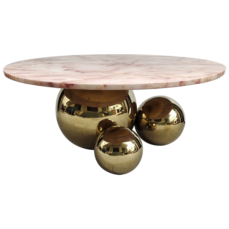 Кофейный стол Ball Metal Gold Coffee Table Золотой Дымчатая Роза в Новосибирске | Loft Concept 