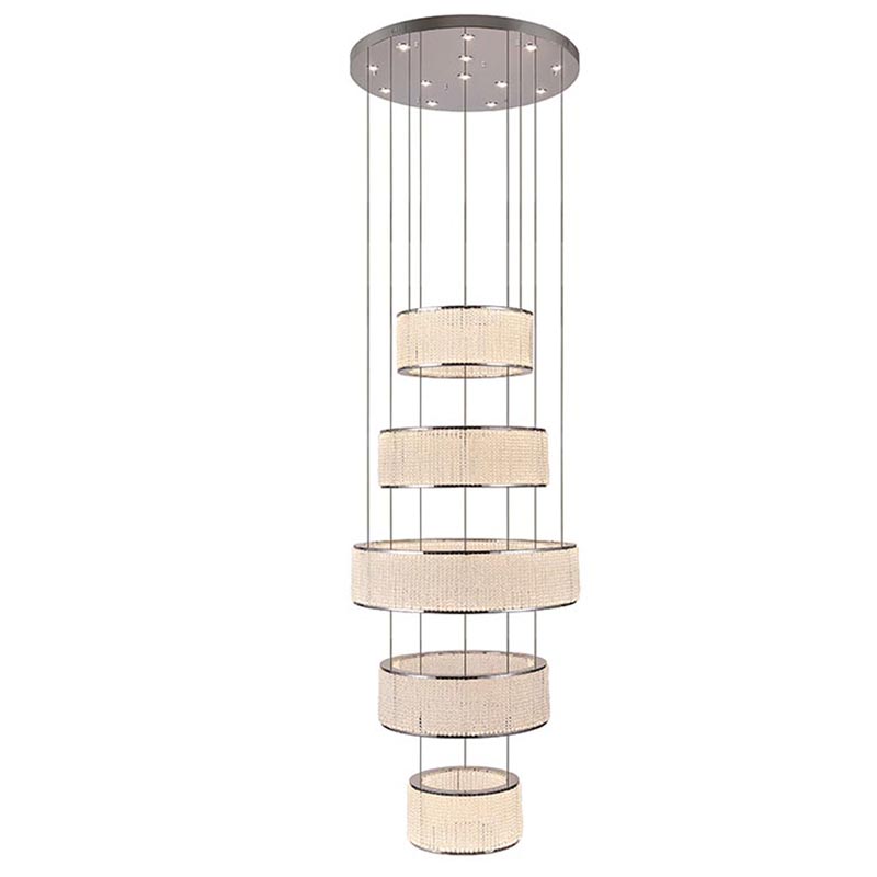 Люстра Crystal Shine Naomi 5 rings Chandelier Хром Прозрачный (Transparent) в Новосибирске | Loft Concept 