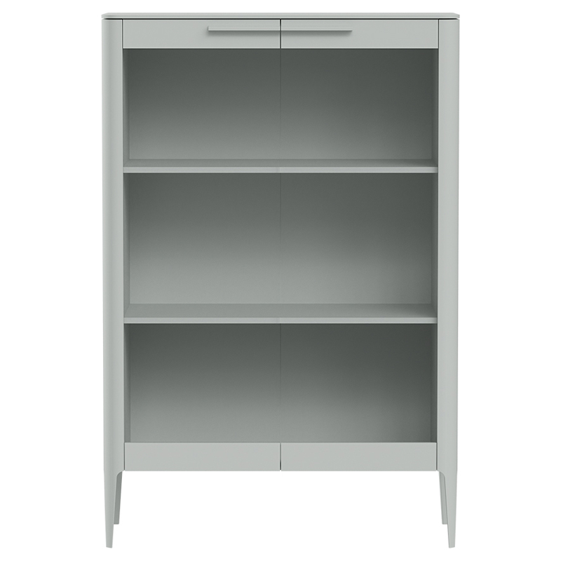 Витрина светло-серая с 2-мя стеклянными дверцами и 3-мя полками Type  Светло-серый в Новосибирске | Loft Concept 