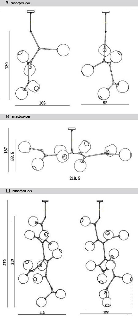 Люстра Branching Bubble Chandelier в Новосибирске