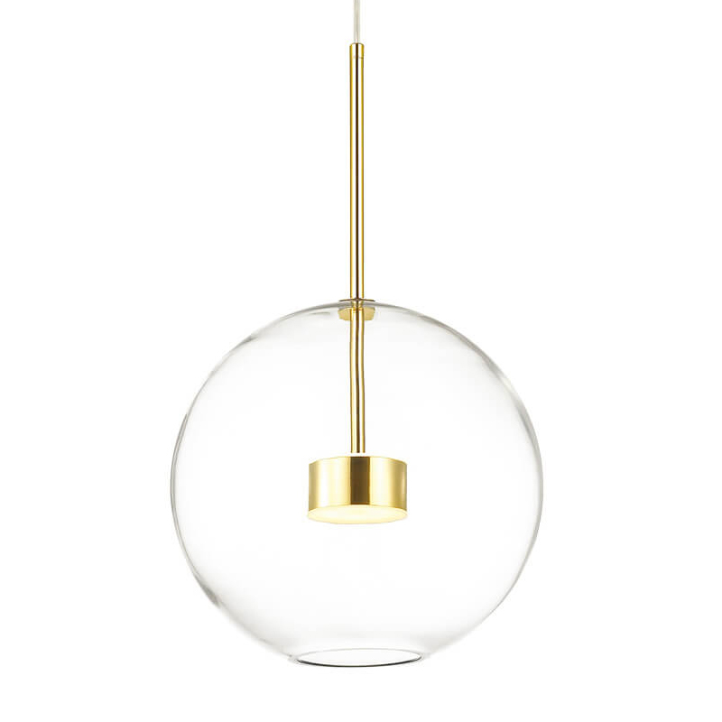 Подвесной светильник Transparent Bubble Pendant Gold One Глянцевое золото Прозрачный в Новосибирске | Loft Concept 