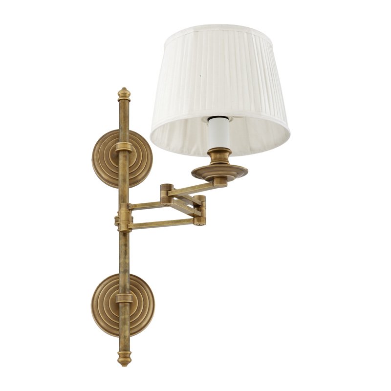 Бра Wall Lamp Favonius Brass Латунь Белый в Новосибирске | Loft Concept 