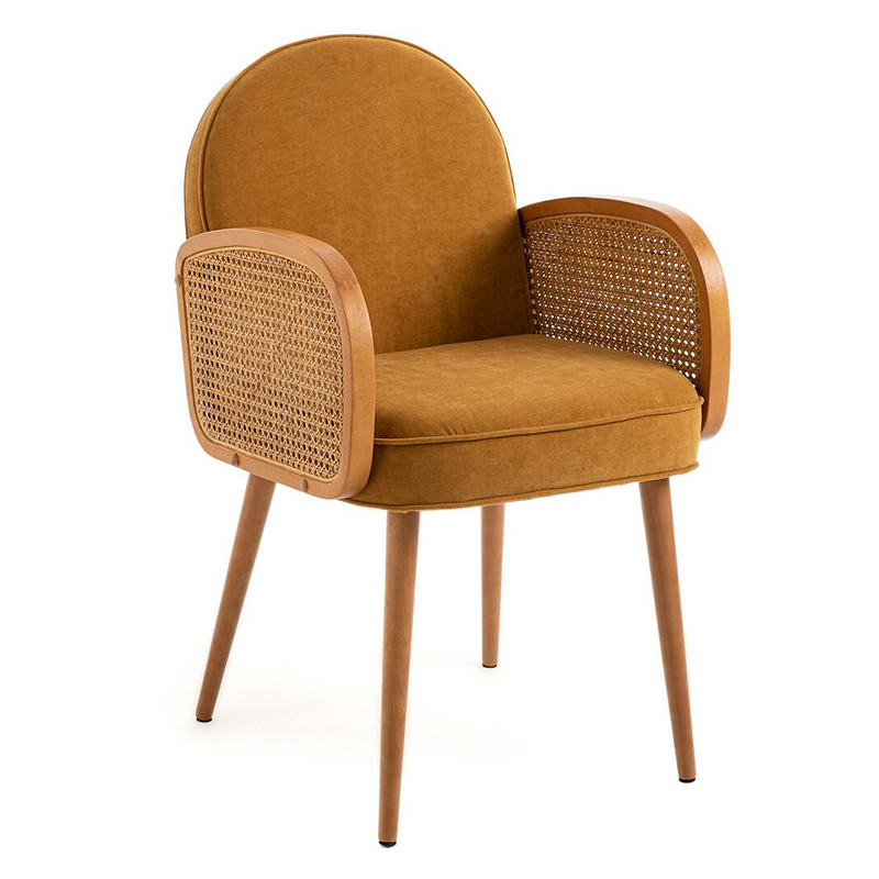 Стул Morten Wicker Mustard Chair Горчичный в Новосибирске | Loft Concept 