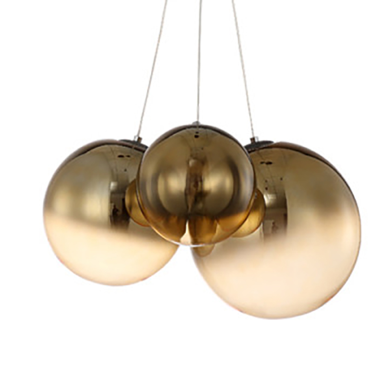 Светильник подвесной Golden balls lamp Золотой в Новосибирске | Loft Concept 