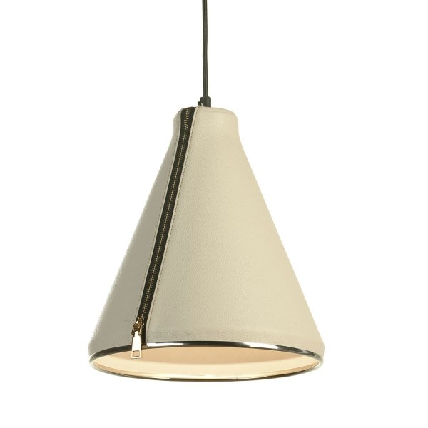 Подвесной светильник Leather Cone Beige Pendant  в Новосибирске | Loft Concept 