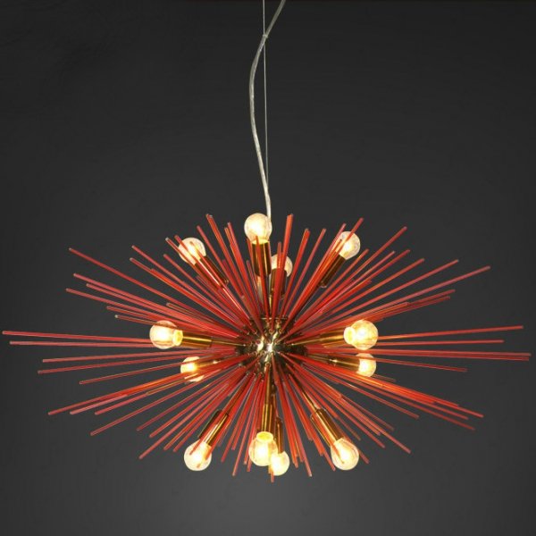 Люстра ASTRA Chandelier Sputnik Red and Brass  в Новосибирске | Loft Concept 