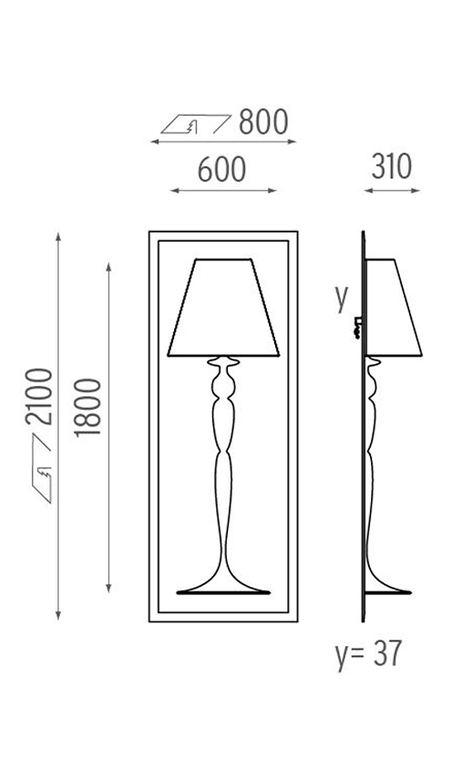 Настенный Светильник Flos Abajourd Hui Large Lampada da parete в Новосибирске