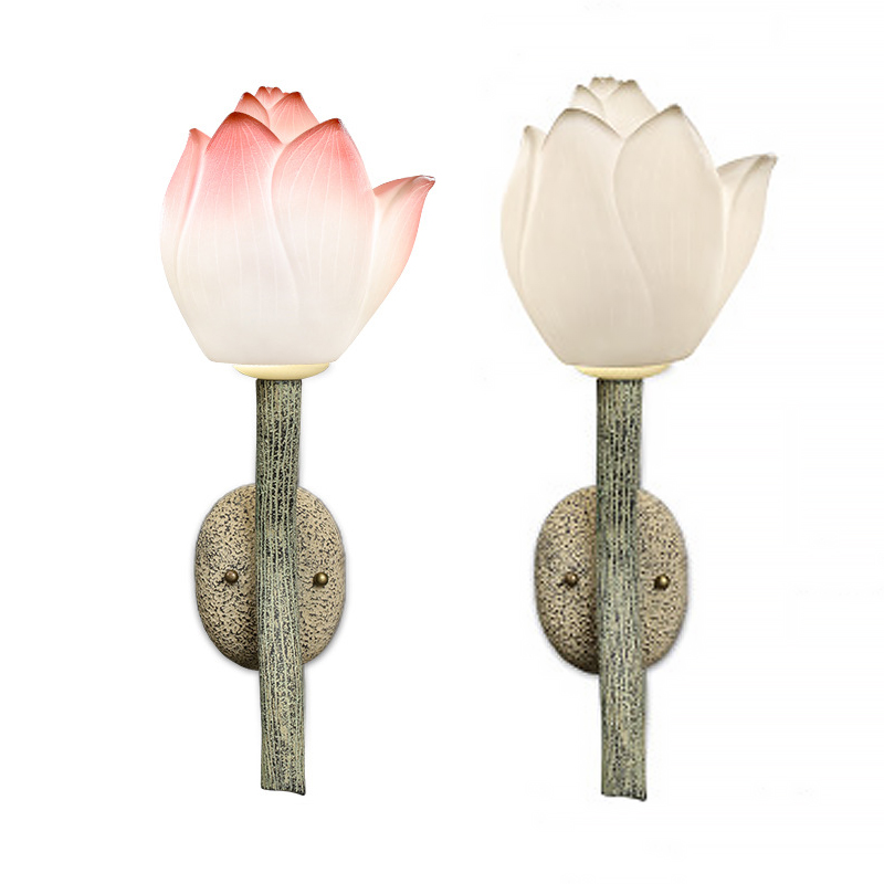 Бра Lotus Flower Sconce Розовый пастельный Белый Античный зеленый в Новосибирске | Loft Concept 